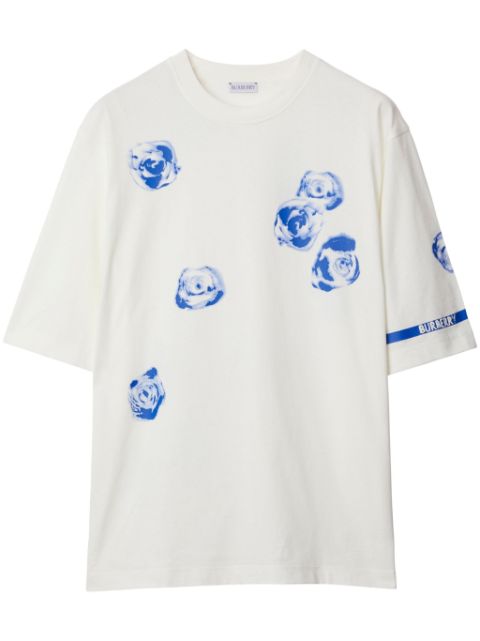 Burberry Rose-print cotton T-shirt