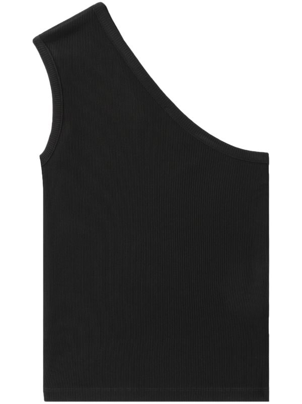 AGOLDE one shoulder Ribbed Tank Top Farfetch