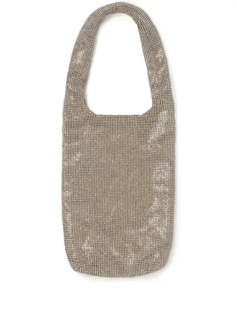 Kara crystal-embellished mesh tote bag