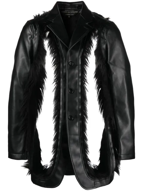 Comme des Garçons Homme Plus blazer texturizado con aberturas