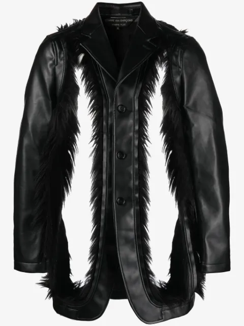 Comme des Garçons Homme Plus cutout faux-fur blazer