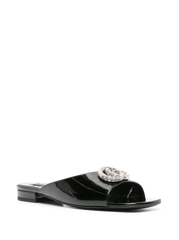 Gucci Double G Leather Thong Sandals - Farfetch