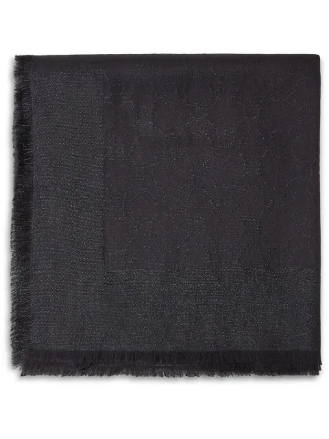 Ferragamo jacquard fringed scarf