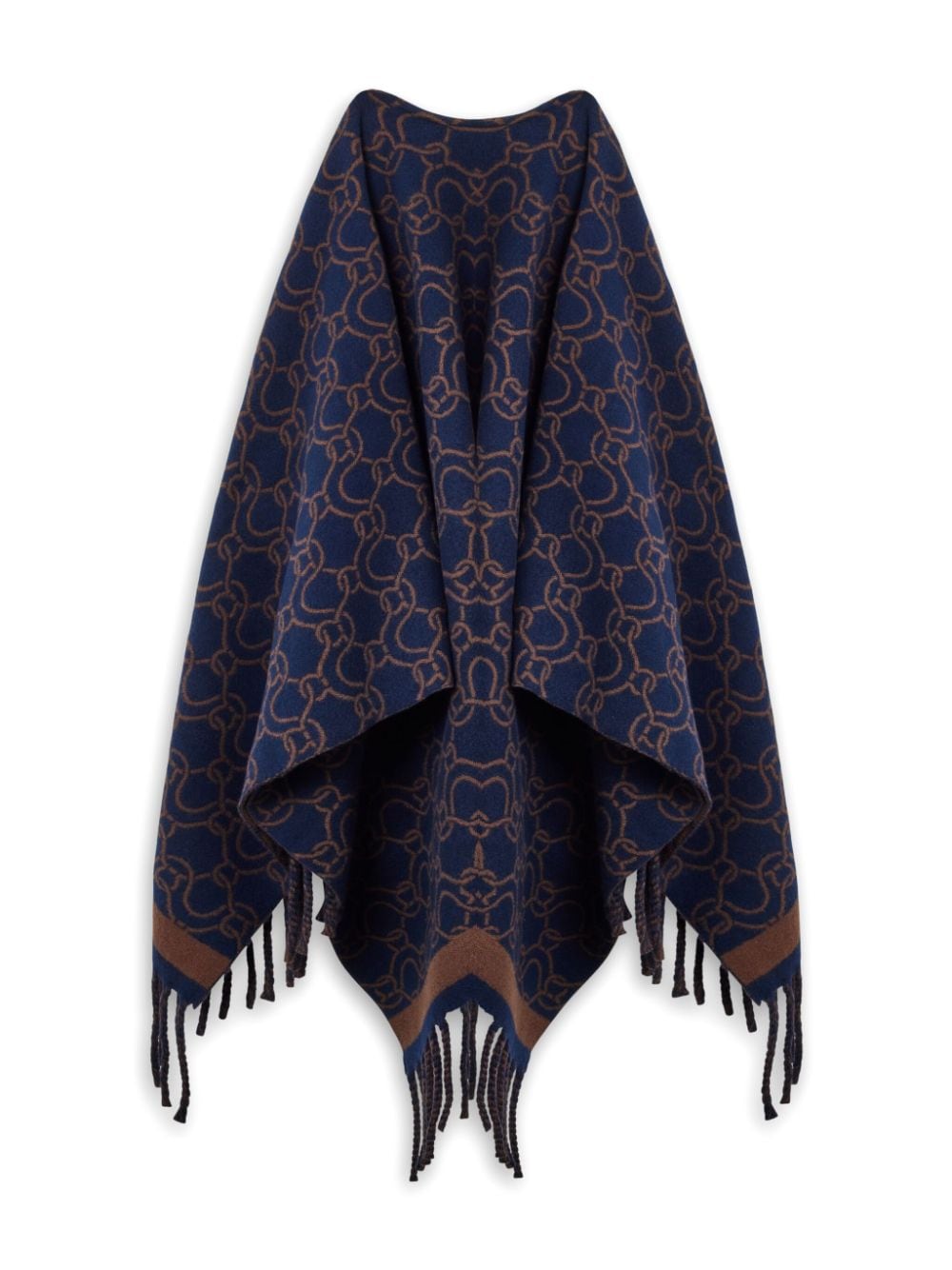 Ferragamo Sjaal met gancini print Blauw