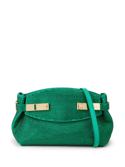 Ferragamo bolsa de mano con detalles de cristal