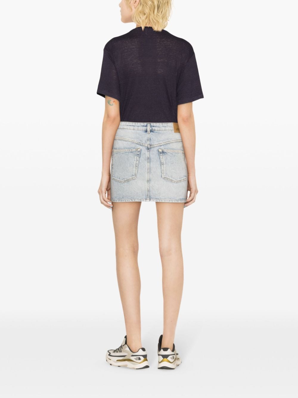 Shop Marant Etoile Vesna Denim Miniskirt In Blue