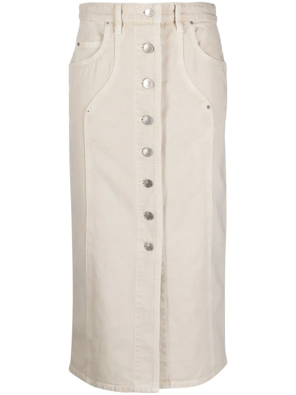 Isabel Marant Étoile Denim Vandy Skirt For In Neutrals