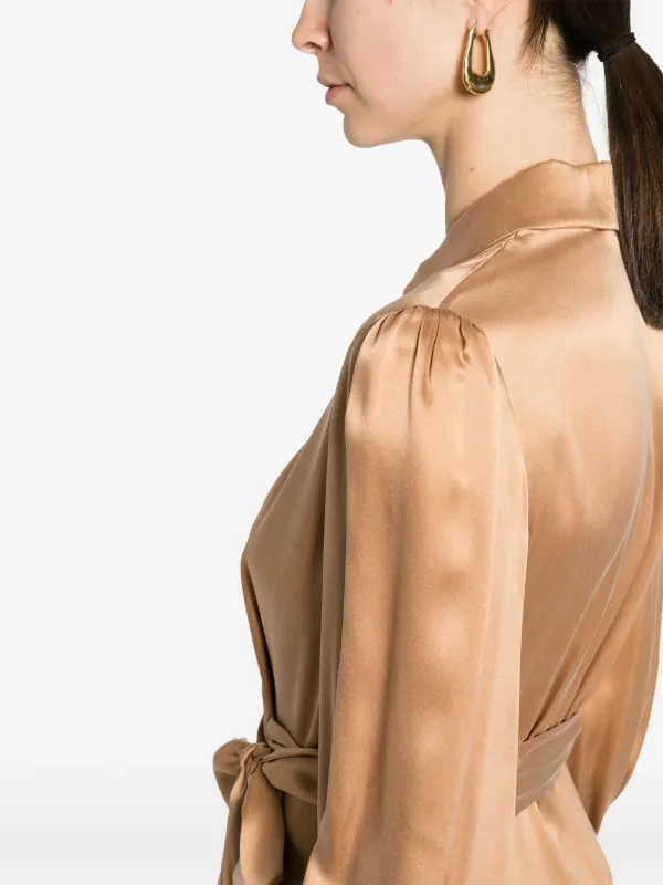 ZIMMERMANN シルク ラップドレス | ニュートラル | FARFETCH JP