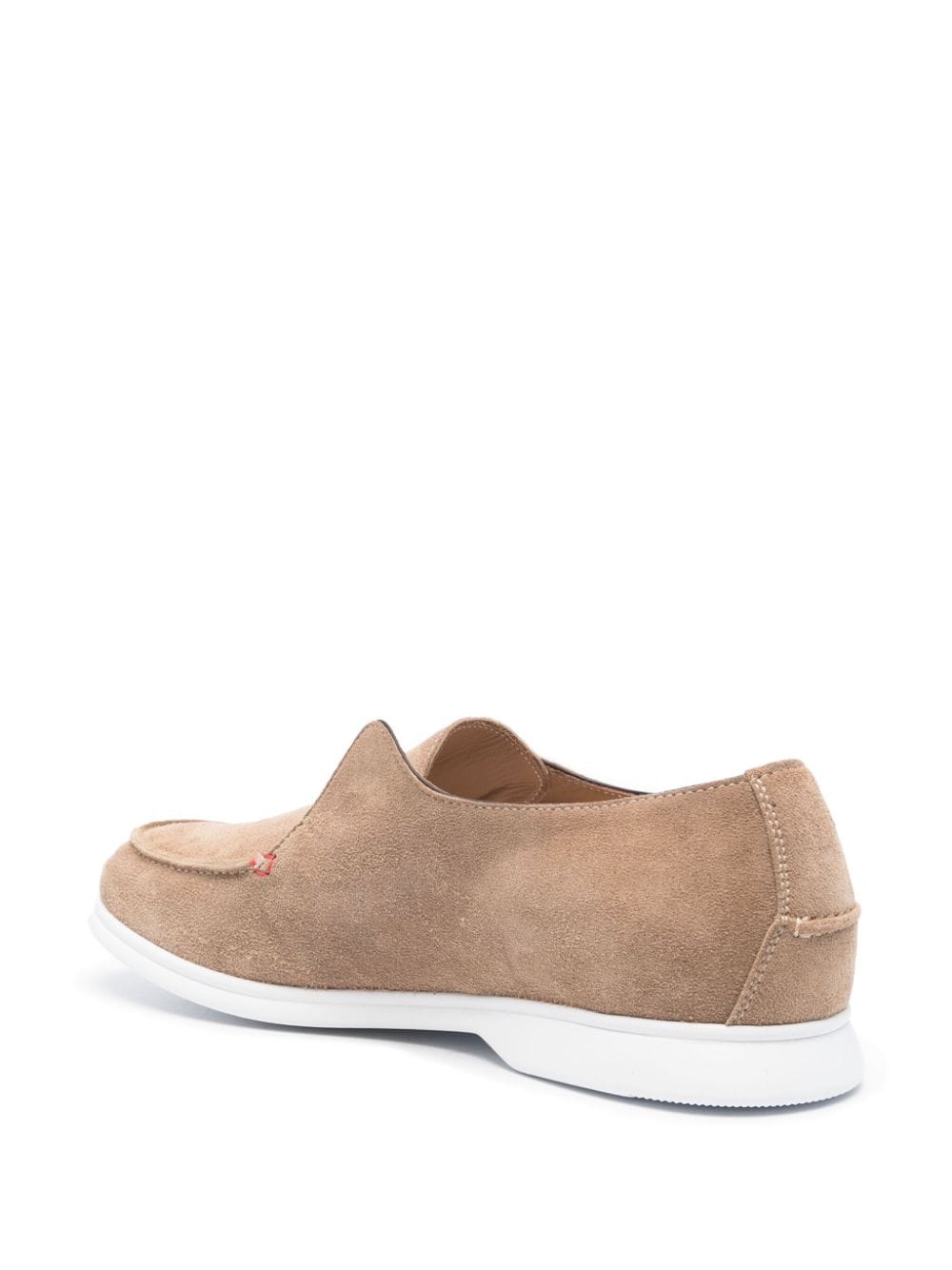 Shop Kiton Slip-on Suede Loafers In Neutrals