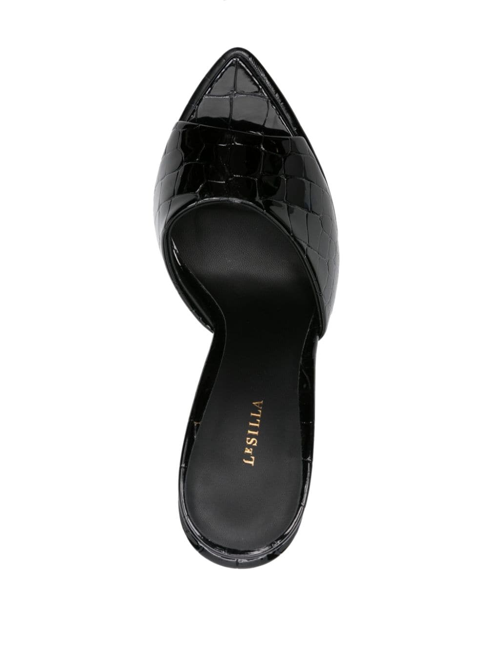 Shop Le Silla Nina 170mm Leather Mules In Black