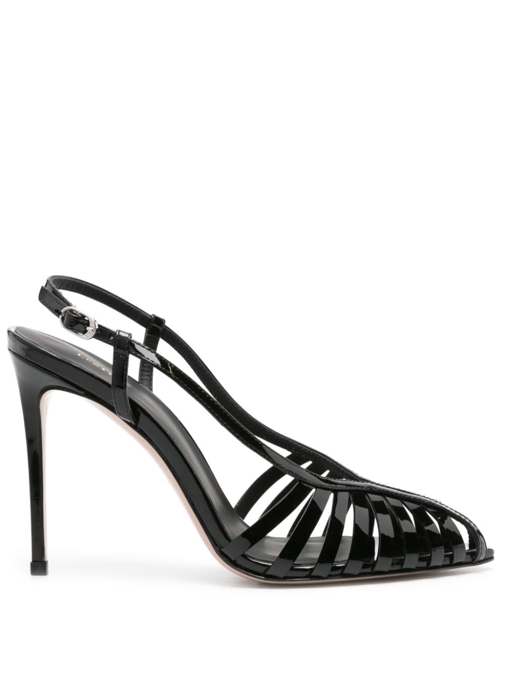 Le Silla Cage 110mm Slingback Sandals In Black