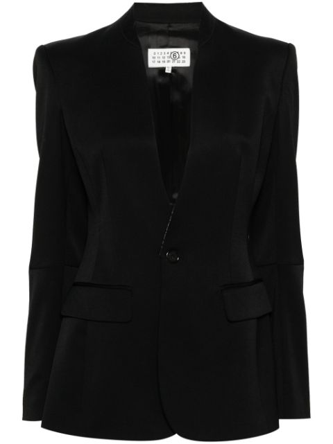 MM6 Maison Margiela contrast-stitching single-breasted blazer Women