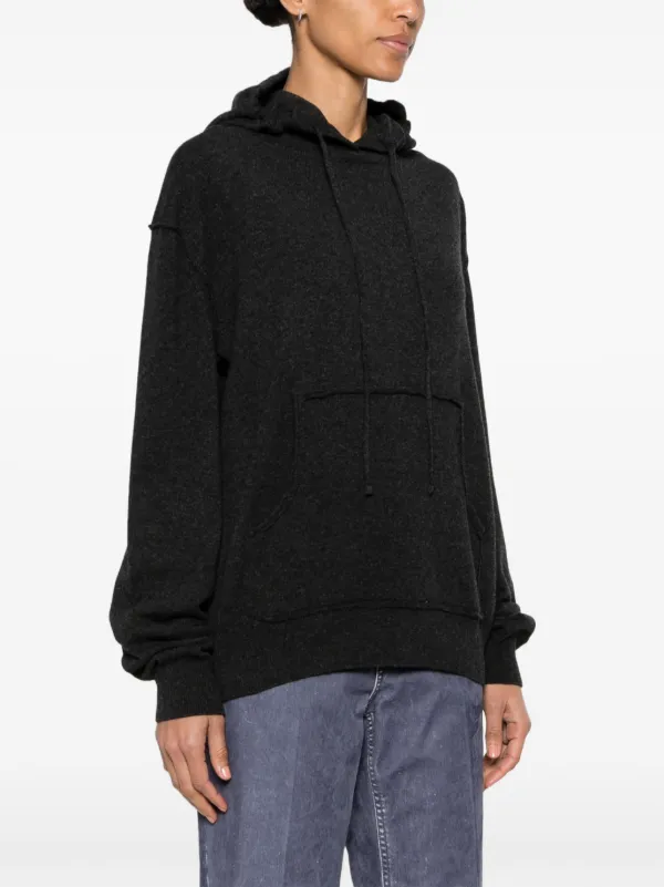 Maison Margiela four-stitch Logo Wool Blend Hoodie | Grey