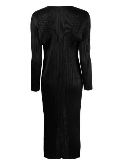 Pleats Please Issey Miyake pleated open-front coat PP39JA109 - 1