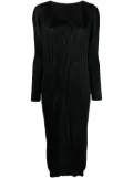 Pleats Please Issey Miyake pleated open-front coat - Black