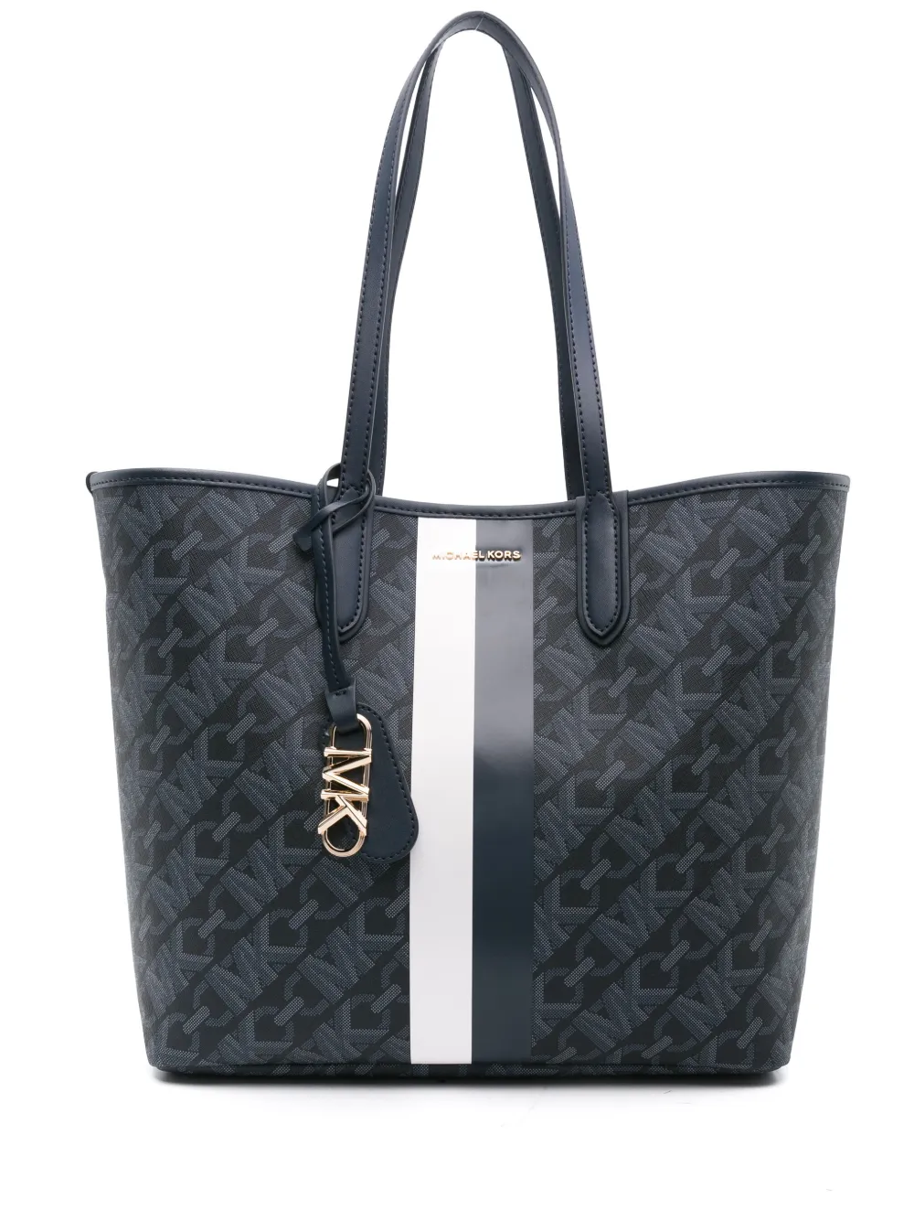 Michael Kors Eliza shopper met monogram jacquard Blauw