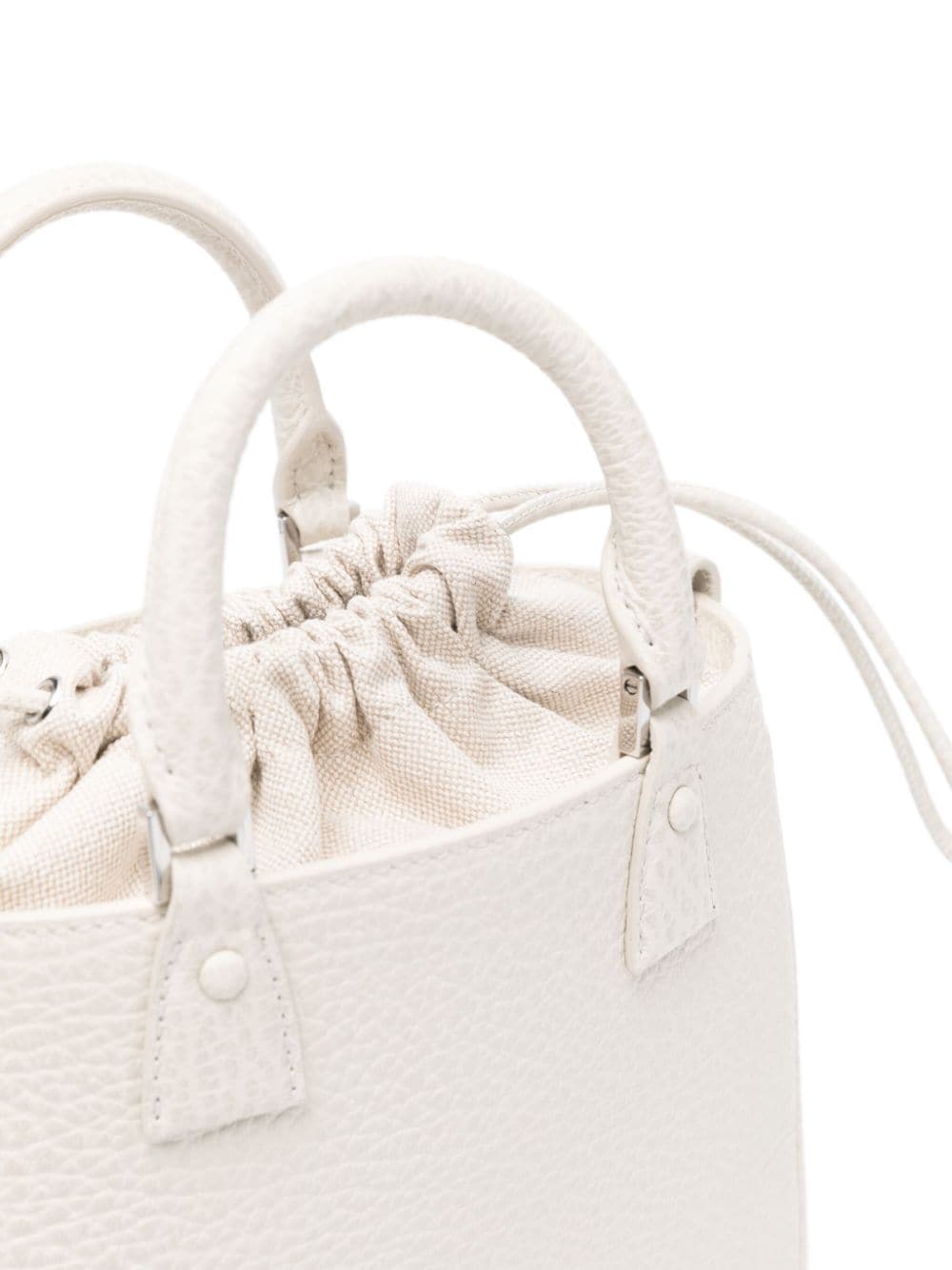 Shop Maison Margiela 5ac Leather Tote Bag In Neutrals