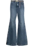 Michael Michael Kors belted high-rise flared jeans - Blue