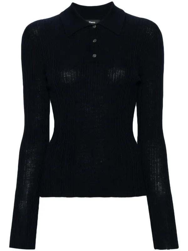 トップス leann moment BLACK Knit POLO 22341652_52249292_600.jpg