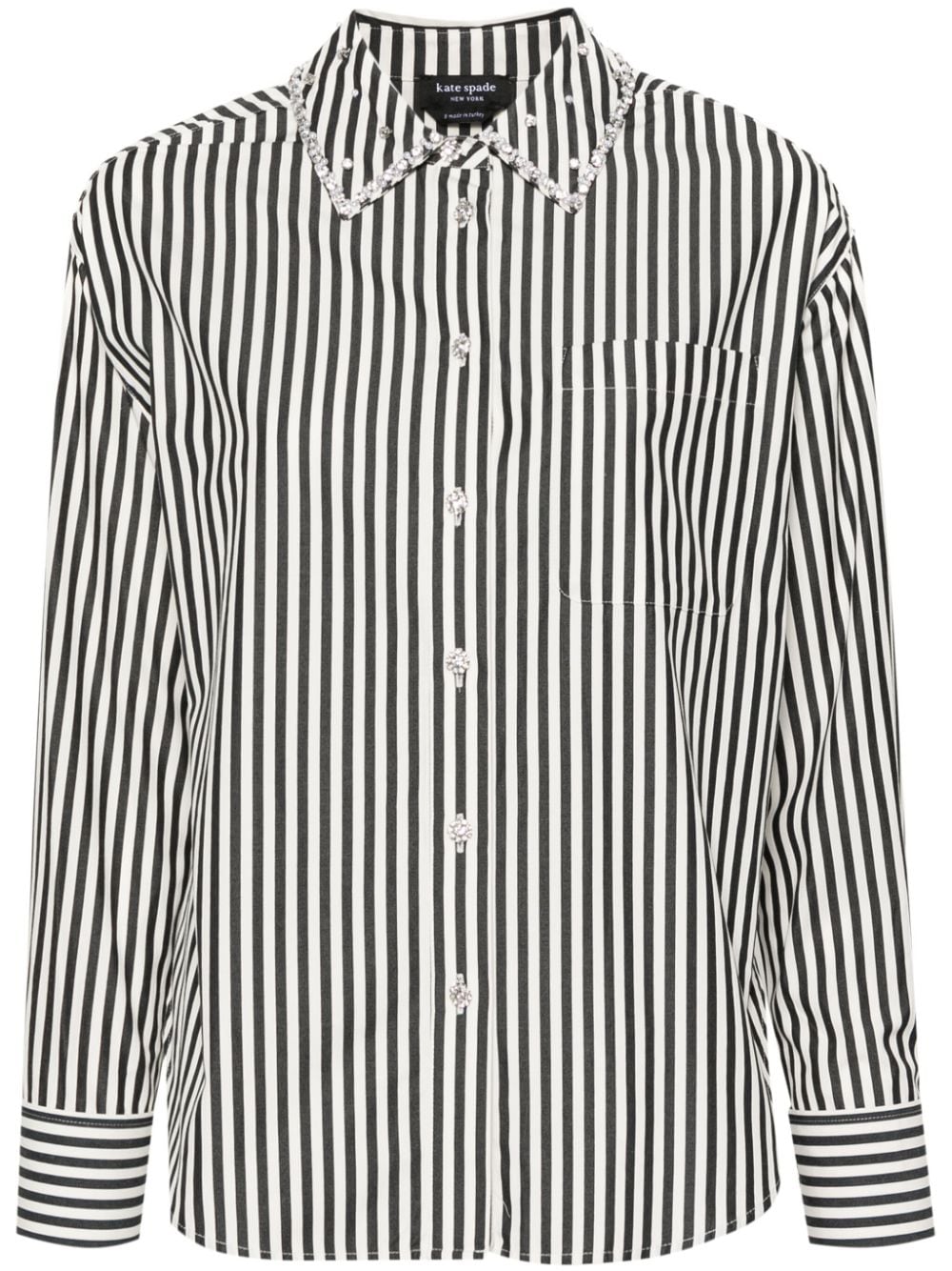 Shop Kate Spade Acrobat Striped Shirt In White