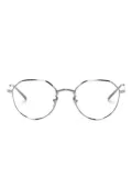 Giorgio Armani geometric-frame clear-lenses glasses - Grey