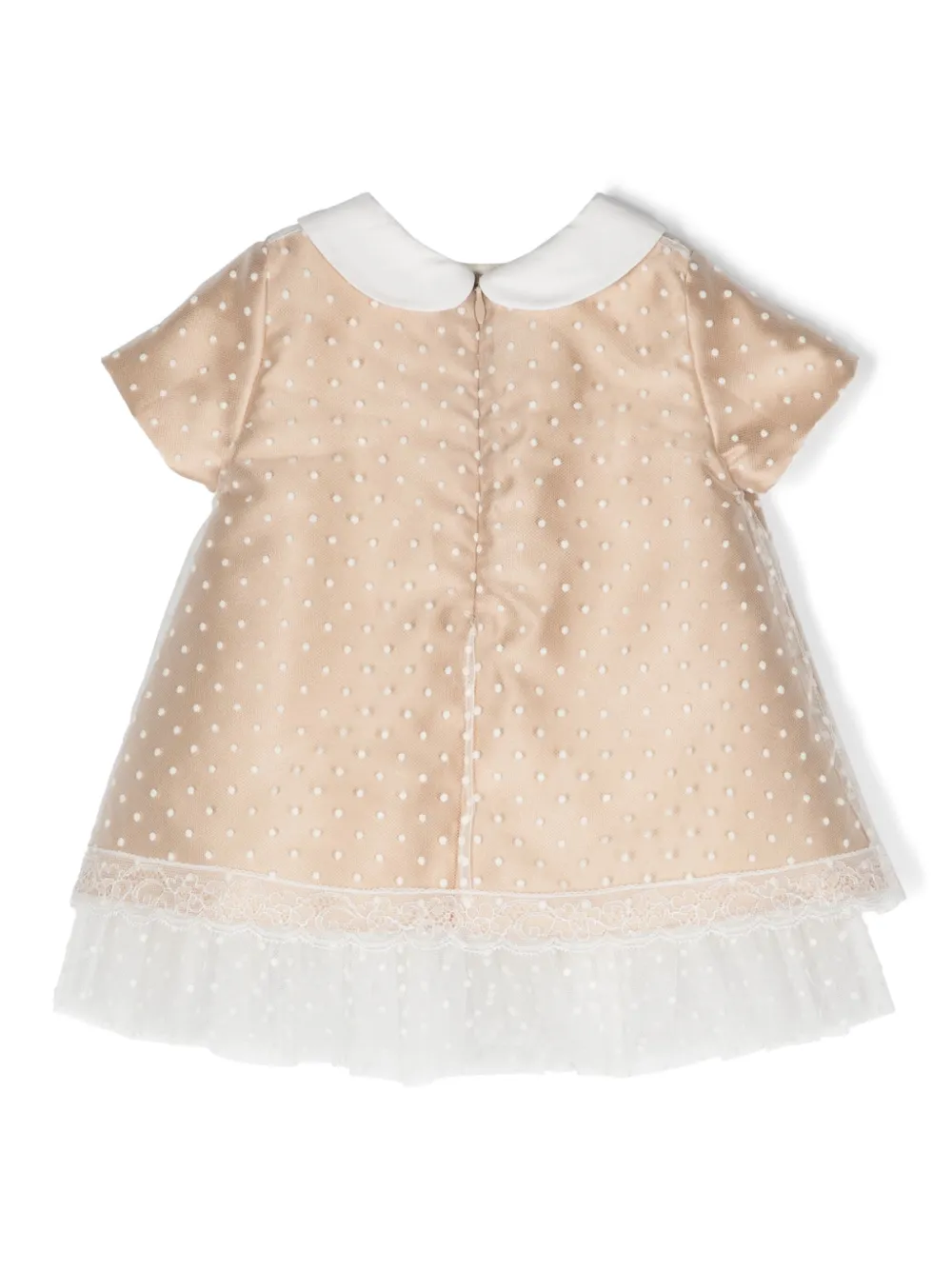 Fendi Kids Jurk met geborduurd logo Beige