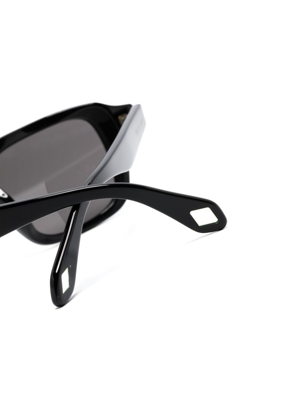 Shop Giorgio Armani Rectangle-frame Sunglasses In 黑色