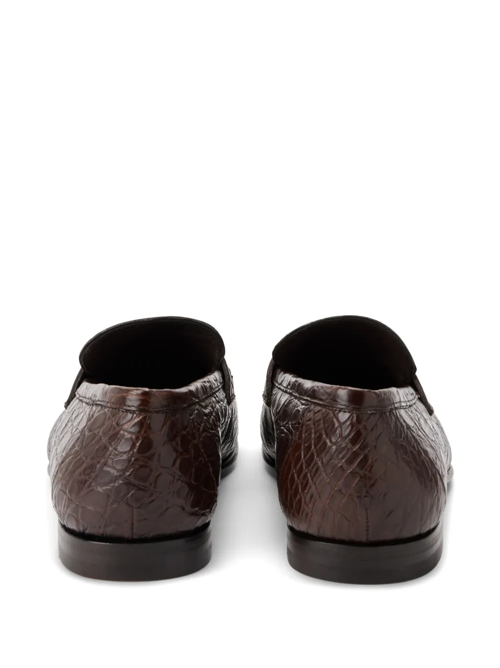 Ferragamo Gancini-buckle penny-slot loafers Brown