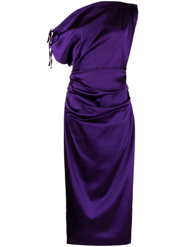 talbot runhof cocktail dresses Talbot Runhof Cocktail Asymmetric Dress | Blue