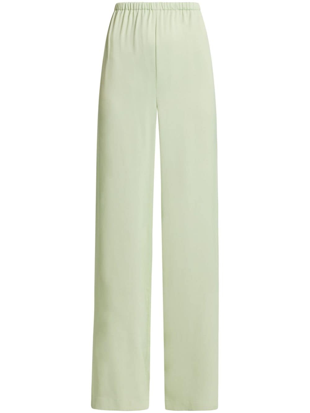 Ferragamo High-waist Straight Trousers In Green
