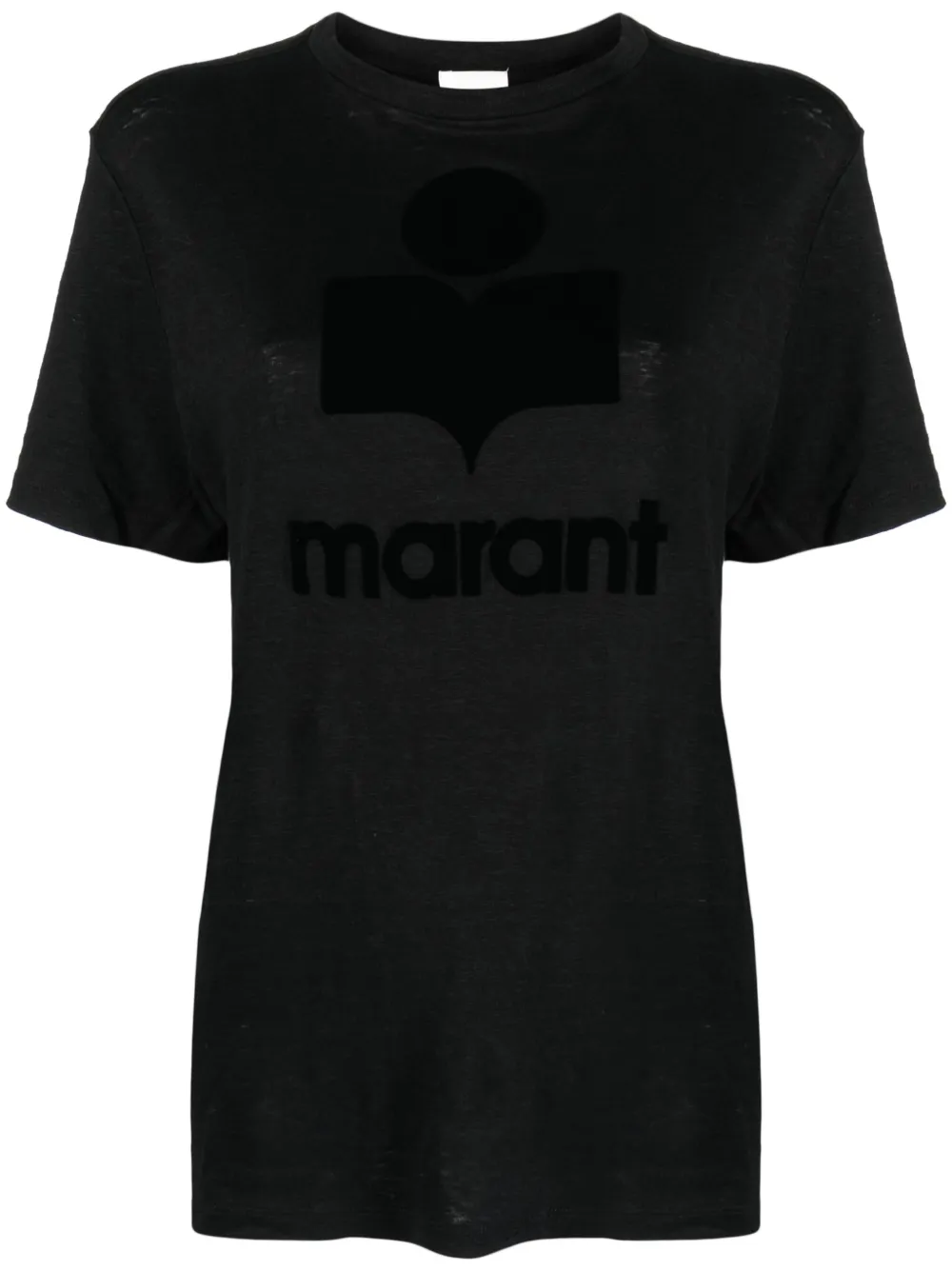MARANT ÉTOILE playera Zewel con logo afelpado | negro | Image 1