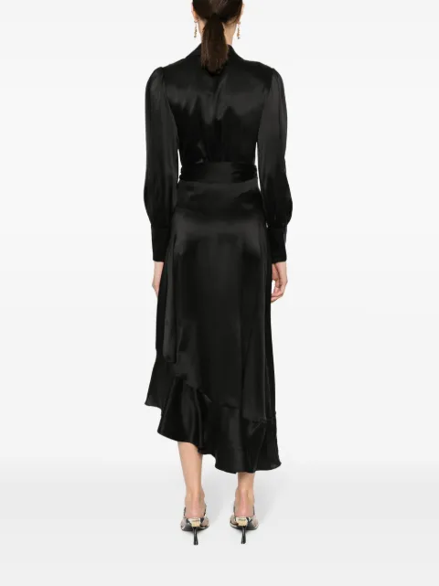 ZIMMERMANN long-sleeve wrap silk midi dress 8066DRMAT - 3
