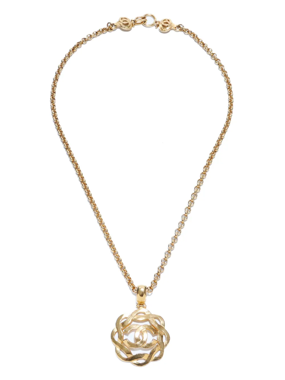CHANEL Pre-Owned 1997 halsketting met CC-logo - Goud