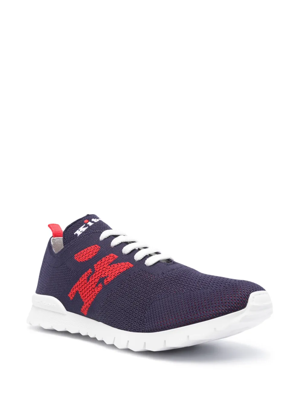 Kiton Low-top sneakers met geborduurd logo - Blauw