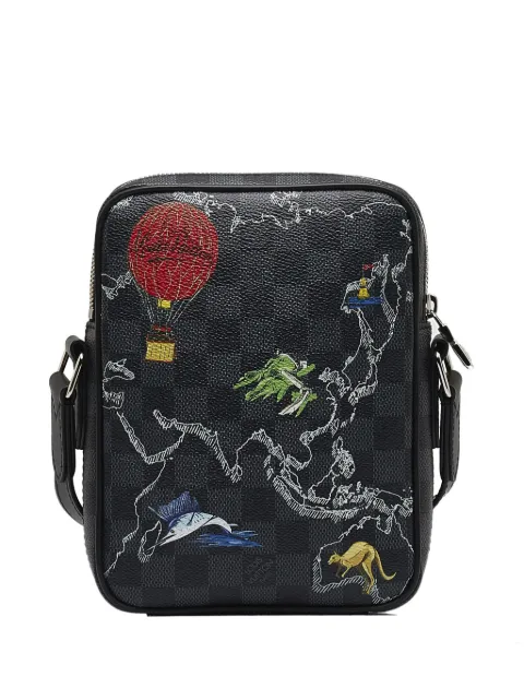 Louis Vuitton Pre-Owned 2019 pre-owned Damier Graphite Renaissance Map Danube Slim PM crossbody bag TYQ1DAFEEVP041KM - 1