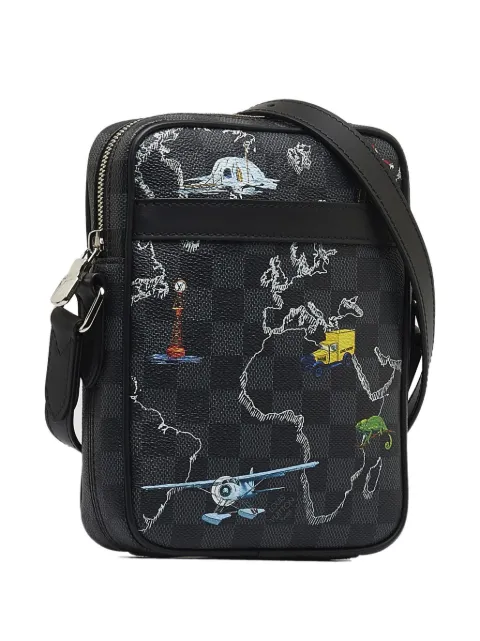 Louis Vuitton Pre-Owned 2019 pre-owned Damier Graphite Renaissance Map Danube Slim PM crossbody bag TYQ1DAFEEVP041KM - 2