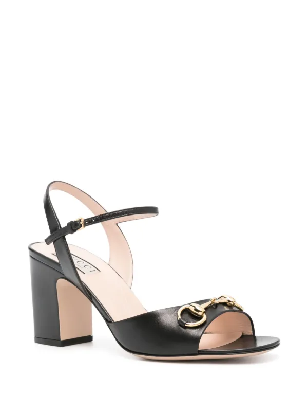 85mm Horsebit leather pumps