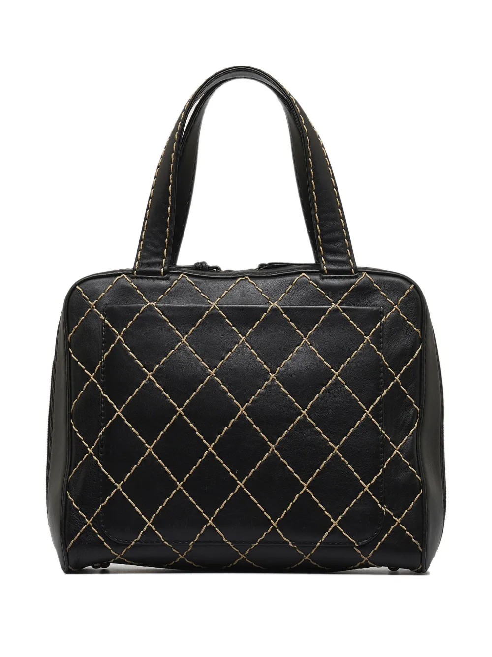 CHANEL Pre-Owned 2000-2002 Wild Stitch CC-plaque handbag - Zwart