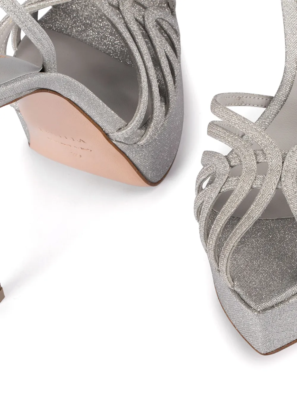 Le Silla 140mm Embrace sandals Silver
