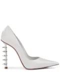 Le Silla Jagger 120mm leather pumps - White