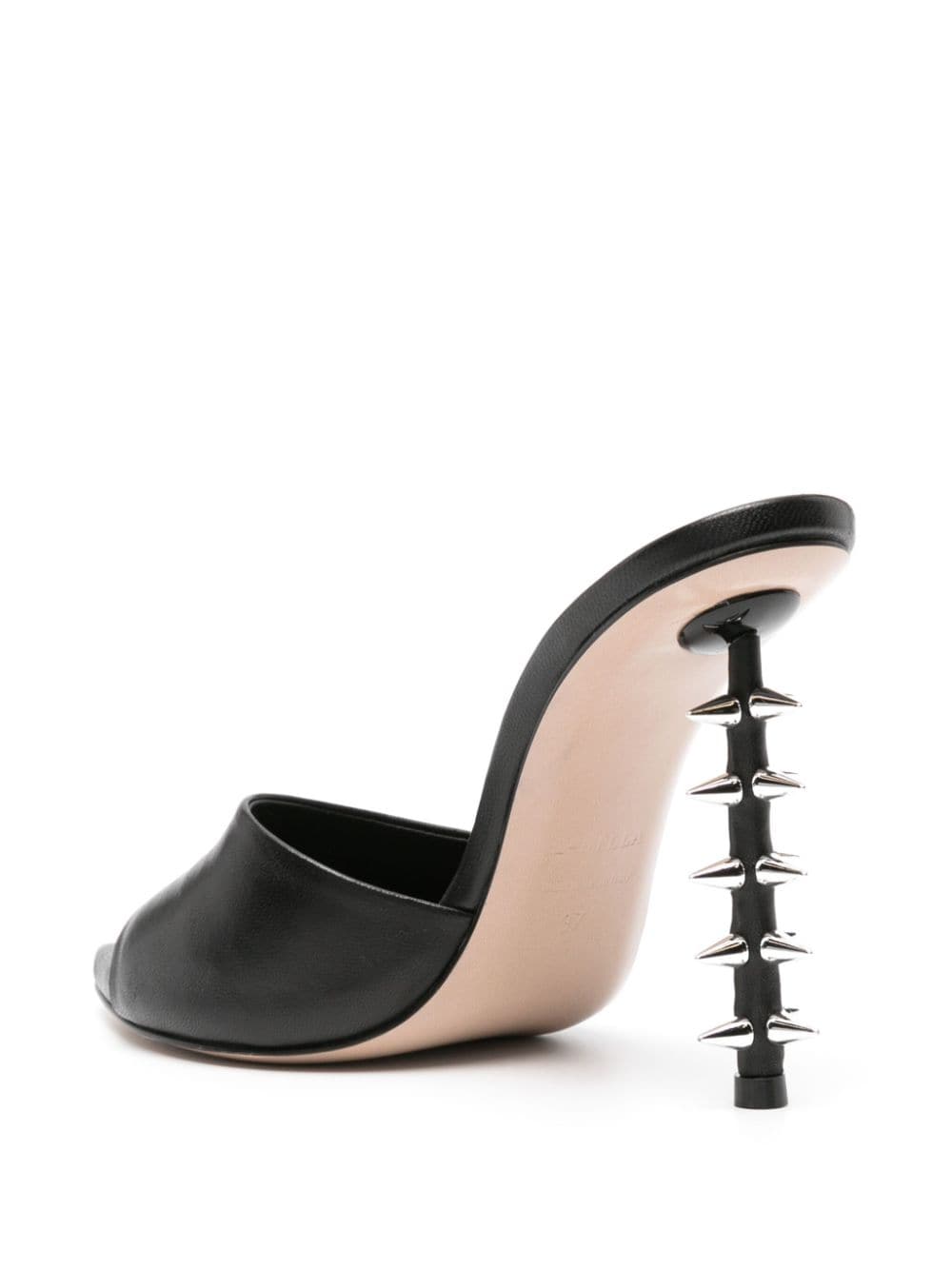 Shop Le Silla Jagger 120mm Leather Mules In Black