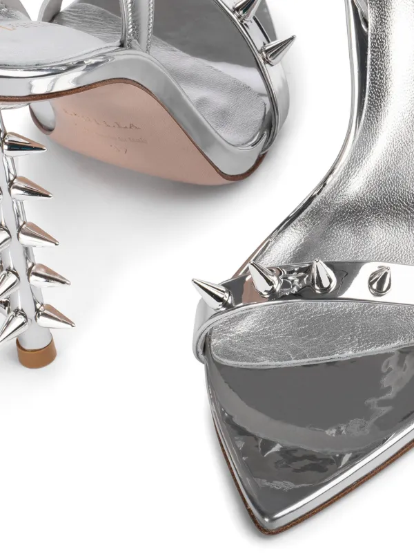 Le Silla Jagger 120mm Spiked Sandals | Grey | FARFETCH JO
