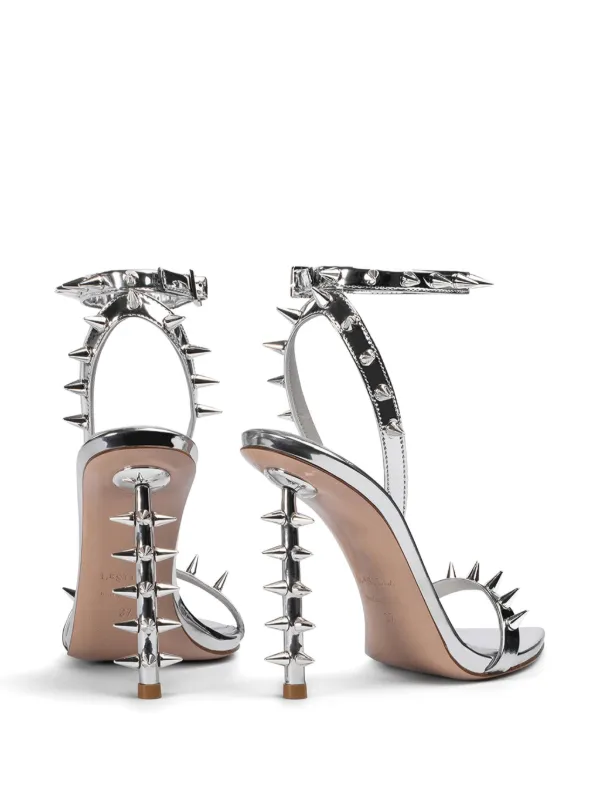 サンダル・ミュール LE SILLA SANDAL (8536S100R1PPKAB 152) Le Silla Jagger 120mm Spiked Sandals | Grey | FARFETCH JO