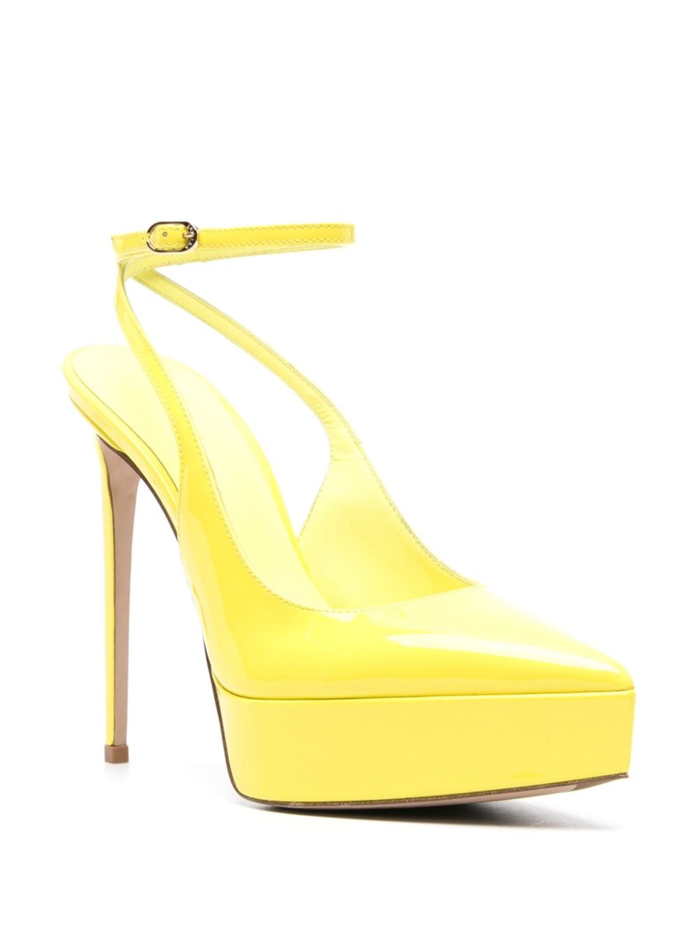 Shop Le Silla Uma 140mm Slingback Pumps In Gelb