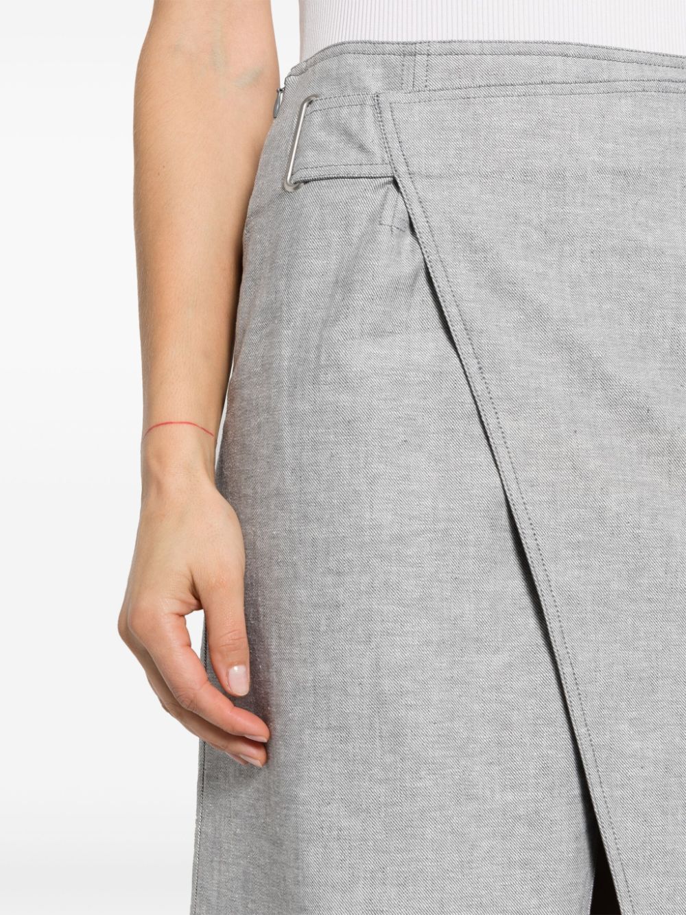 Shop Remain Front-slit Maxi Skirt In Grey