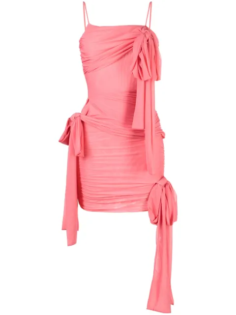 Blumarine asymmetric sash-detailing minidress