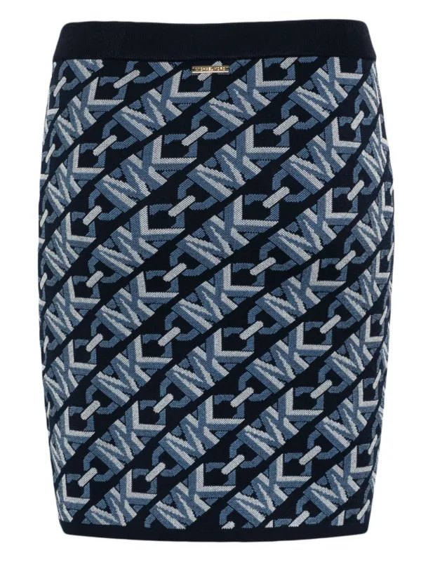 Michael Michael Kors logo jacquard Mini Skirt Blue FARFETCH CA