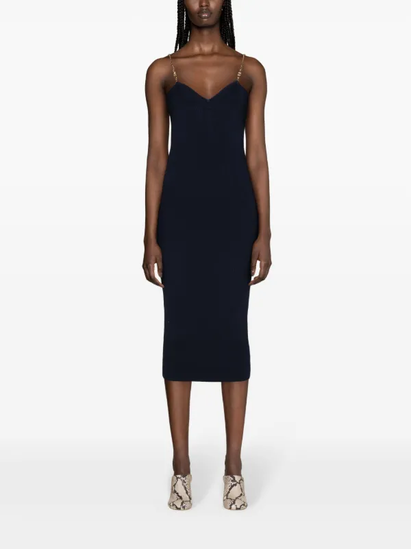 Michael Michael Kors Robe mi-longue à Bretelles En Chaîne Bleu