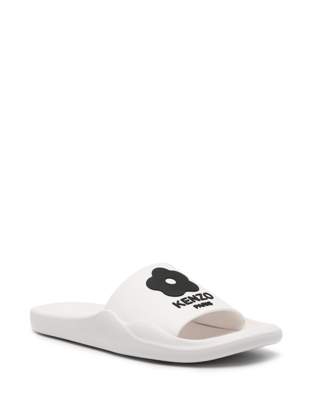 Kenzo Boke Flower logo-embossed slides - Wit