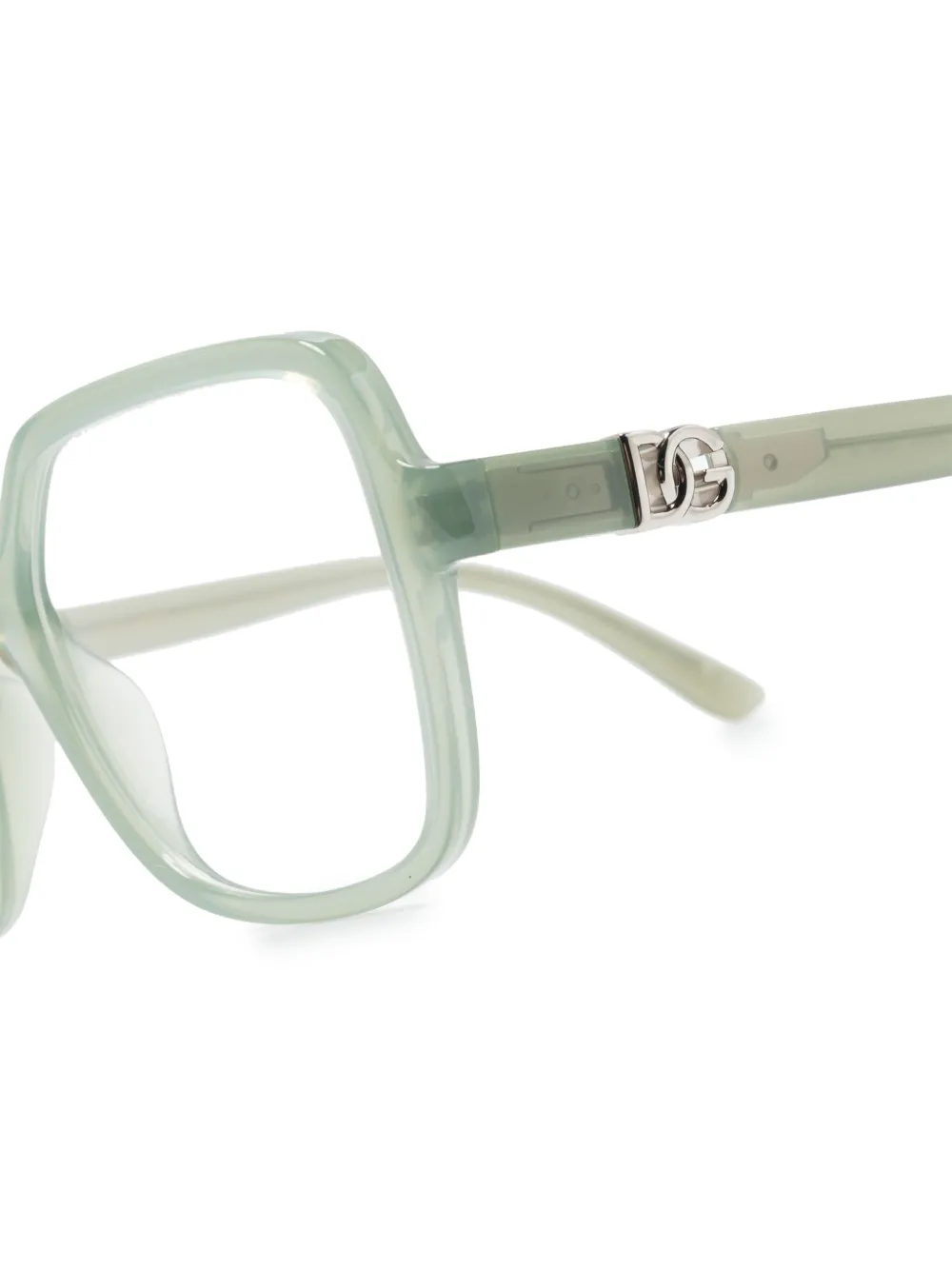 Shop Dolce & Gabbana Oversize-frame Glasses In Green